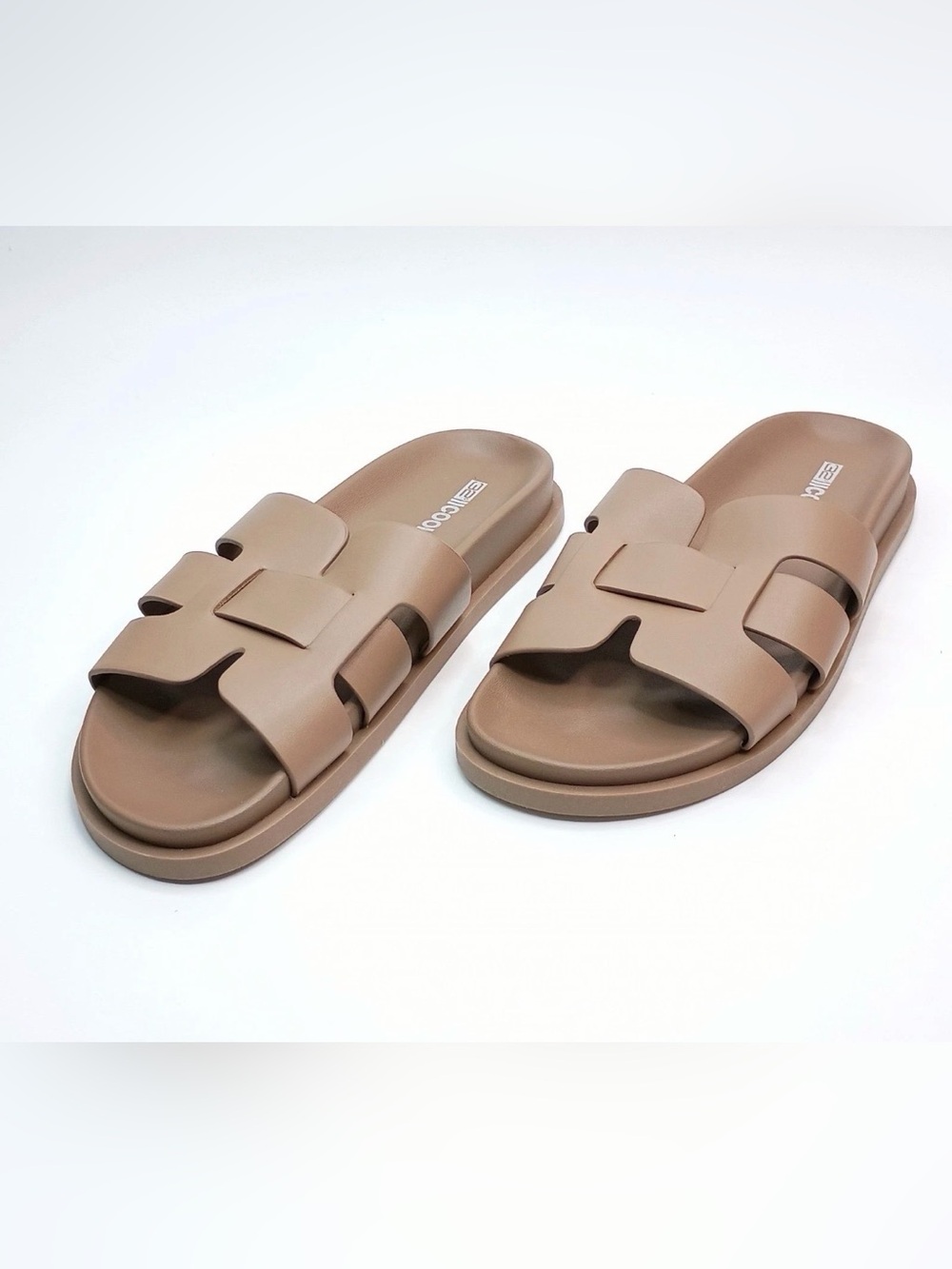 32 Degrees Cool Women’s H-Band Sandals Tan Cushioned Slide Sandals size 10 M